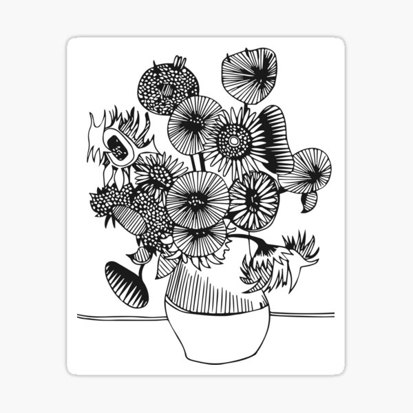 Sunflowers - Van Gogh Sticker for Sale by Annreck Wallen