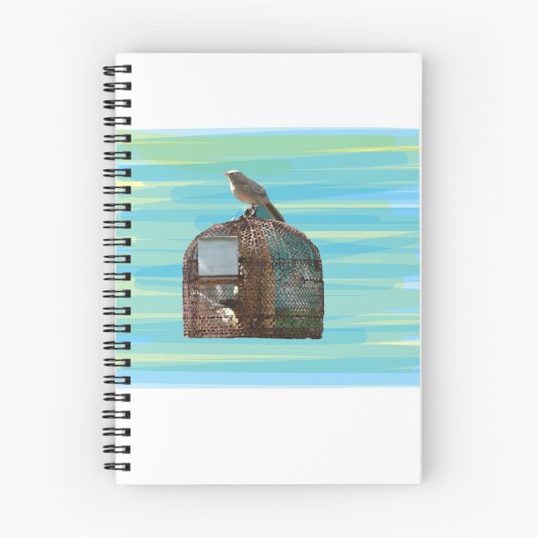Item preview, Freedom-Bird sitting on an open cage/ Mixed media art/Digital art designed and sold by VeenaNair23.