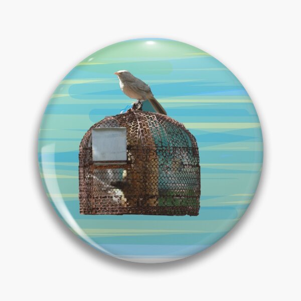 Item preview, Freedom-Bird sitting on an open cage/ Mixed media art/Digital art designed and sold by VeenaNair23.