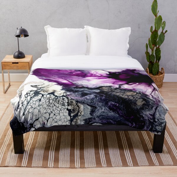 Item preview, Purple Splash Acrylic Pour Painting designed and sold by Designs-by-KC.