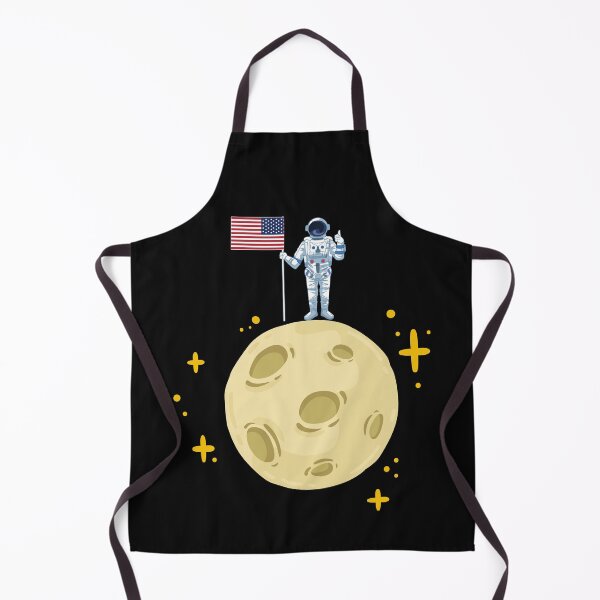 Item preview, Vintage Astronaut On the Moon With USA Flag illustration designed and sold by garniturex.