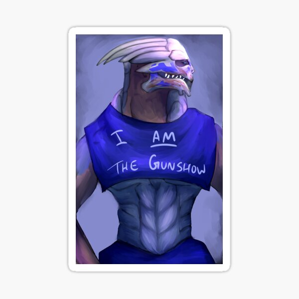 Mass Effect Garrus - I Am The Gun Show Sticker