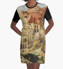 Pieter Bruegel Tower of Babel Graphic T-Shirt Dress
