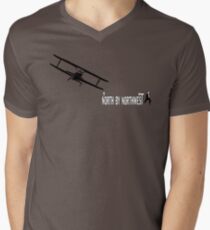 North by Northwest (black) Men's V-Neck T-Shirt
