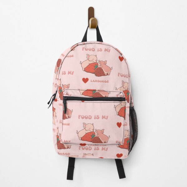 Item preview, Food is my Love Language! (Happy Piglets Stealing Strawberries!] designed and sold by Wildlife Apparels Inc..