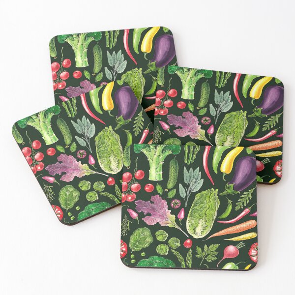 Item preview, Vegetable and herbs garden on dark green designed and sold by Katerina Mitkova Kirilova.