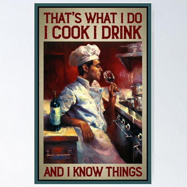 Funny Chef Definition Cook' Poster, picture, metal print, paint by  84PixelDesign