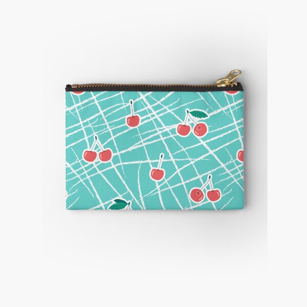 Item preview, Blue red white seamless patterns of cherries. Vector summer illustration designed and sold by essskina.
