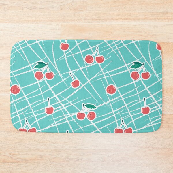 Item preview, Blue red white seamless patterns of cherries. Vector summer illustration designed and sold by essskina.