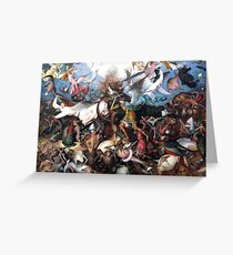 Pieter Bruegel The Fall of the Rebellious Angels 1562 Greeting Card