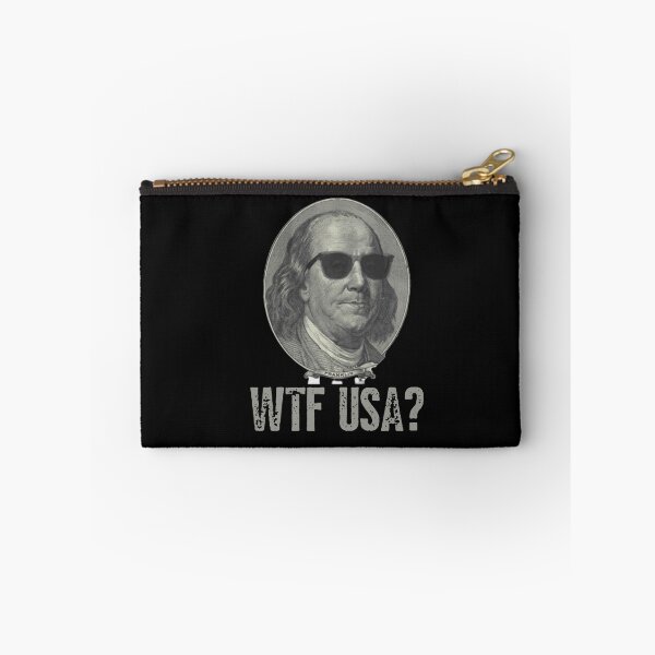Item preview, Vintage WTF USA ? Typography and Ben Franklin illustration  designed and sold by garniturex.