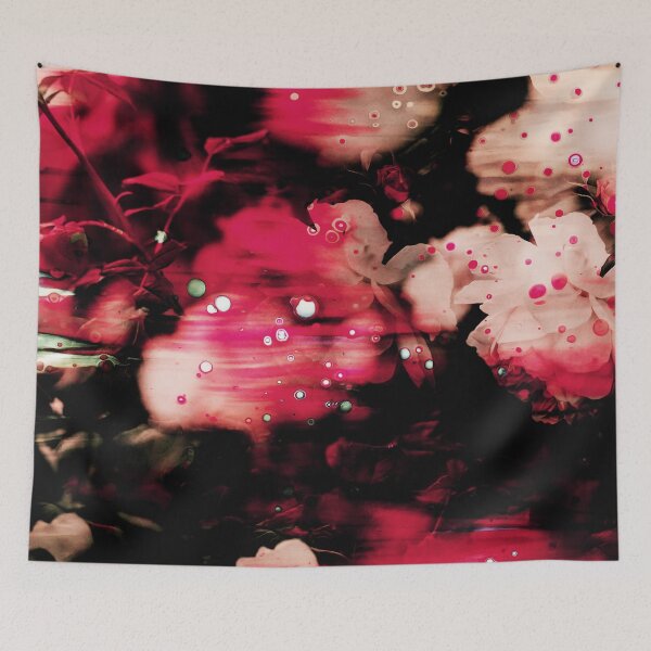 Item preview, "Delilah" Floral Plants Collage of blooming roses wrapped in a mist of pink and rosé designed and sold by N-o-r-d-l-y-s.