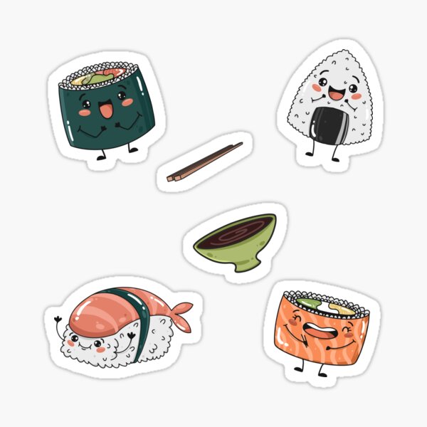 Cute Sushi - Pattern Sticker