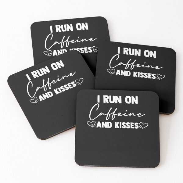 Item preview, I Run On Caffeine And Kisses Coffee Drinker Coffee Lover designed and sold by Nessshirts.