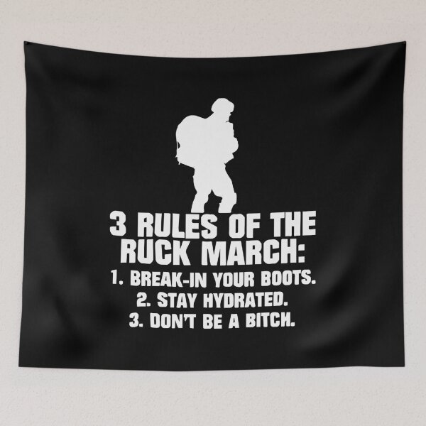 Item preview, 3 Rules of the Ruck March designed and sold by marymc curdy ⭐⭐⭐⭐⭐.