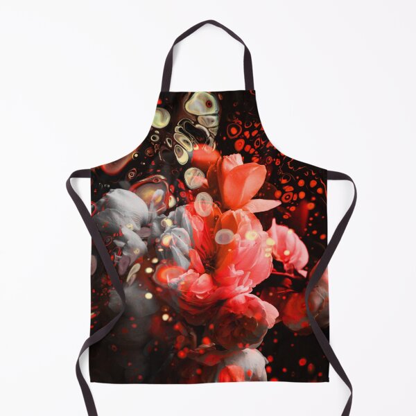 Item preview, "Arboria" Floral Plants Collage of blooming roses wrapped in a neon orange fog designed and sold by N-o-r-d-l-y-s.