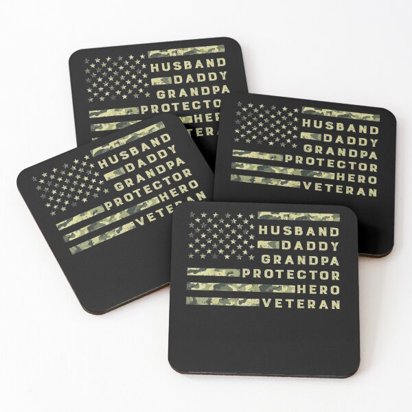 Item preview, Husband Daddy Grandpa Protector Hero Veteran USA Flag designed and sold by wilsonart91.