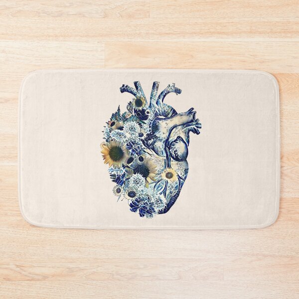 Item preview, Human heart and big wave, blue color,lover of the waves and the sea, the sea in my heart, watercolor designed and sold by Collagedream.