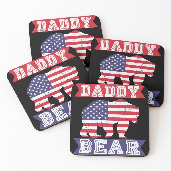 Item preview, Daddy bear with us american flag 4th of July designed and sold by JooArtPrints  ★★★★★.