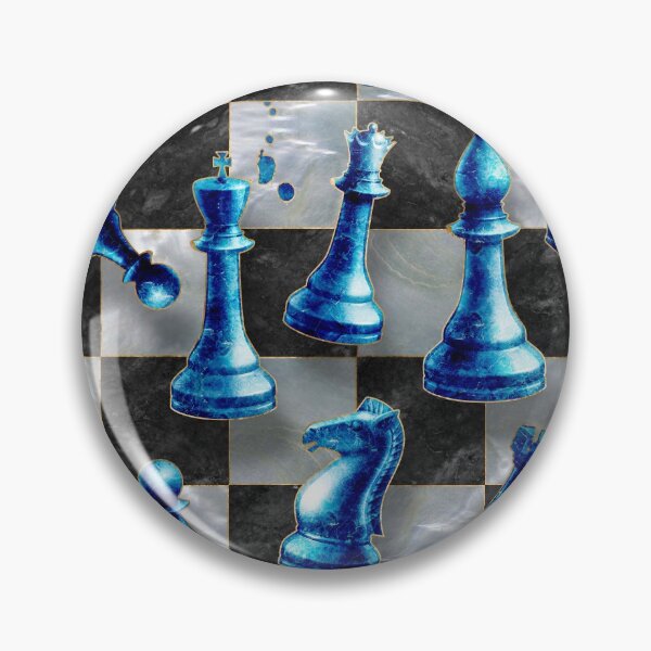 Item preview, Chess Abstract Art - Blue Marble  designed and sold by k9printart.