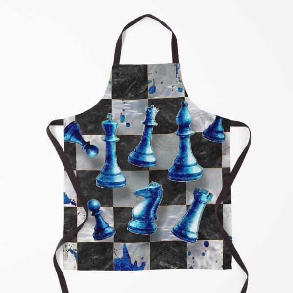 Item preview, Chess Abstract Art - Blue Marble  designed and sold by k9printart.