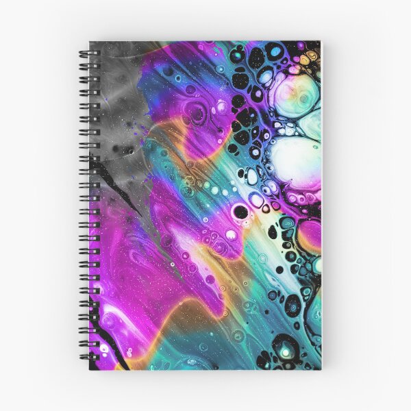 Item preview, "Rebel Rebel" abstract, colored collage of spherical currents in space in rainbow spectral colors designed and sold by N-o-r-d-l-y-s.