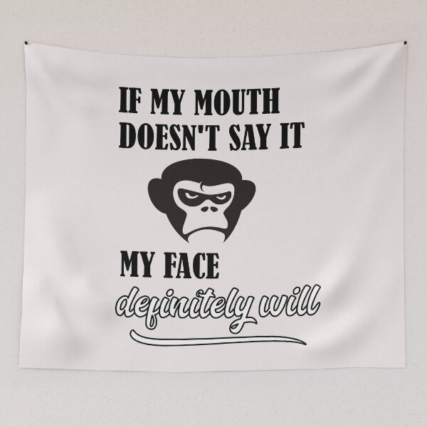 Item preview, If My Mouth Doesn't Say It My Face Definitely Will designed and sold by Hema Thilakaratne.