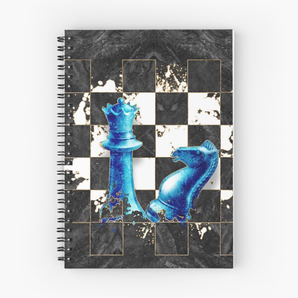 Item preview, Chess Queen and Knight - Blue Marble designed and sold by k9printart.