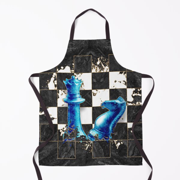Item preview, Chess Queen and Knight - Blue Marble designed and sold by k9printart.