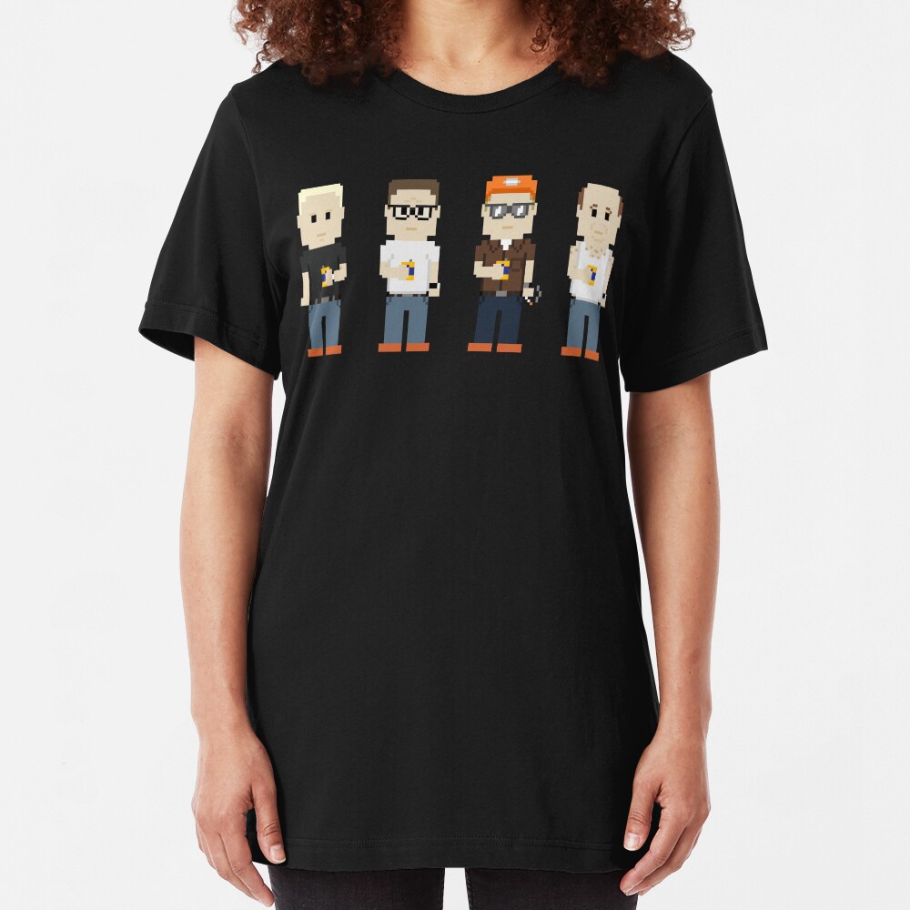 8-Bit Propane and Propane Accessories Slim Fit T-Shirt