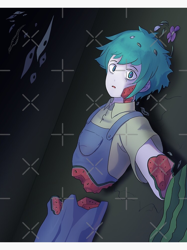 "Omori fanart print Watermelon Basil" Art Print for Sale by