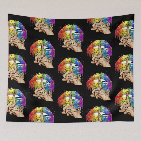 Item preview, Don't Judge What You Don't Understand LGBT Pride Lips designed and sold by tiffanyart53.