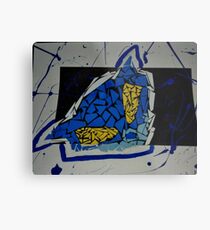 Collaging Characters Metal Print
