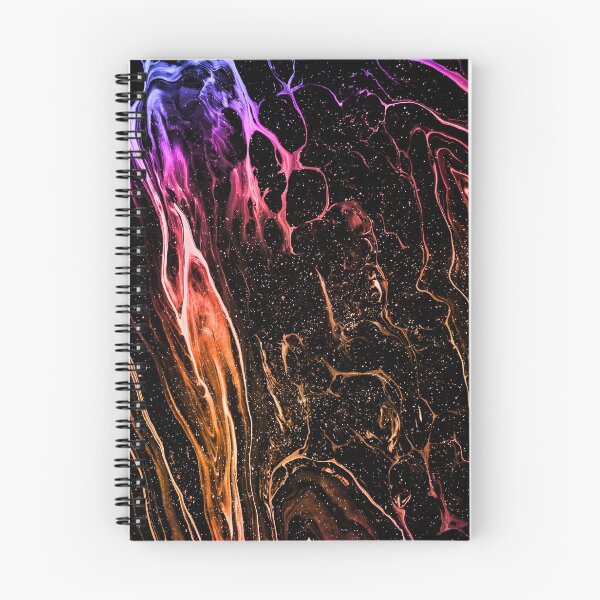 Item preview, “Space Oddity” abstract, colored collage of spherical currents in space in rainbow spectral colors designed and sold by N-o-r-d-l-y-s.