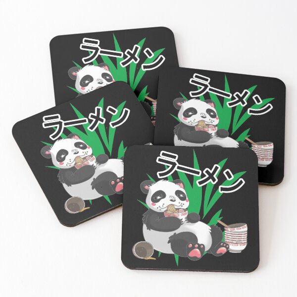 Item preview, Kawaii Anime Panda eating Japanese Ramen Noodles designed and sold by SweetbeStore.