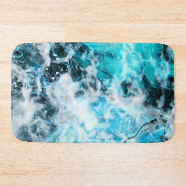 Item preview, "Shape of You" collage of abstract patterns and rushing ocean waves, steel blue ocean waves designed and sold by N-o-r-d-l-y-s.