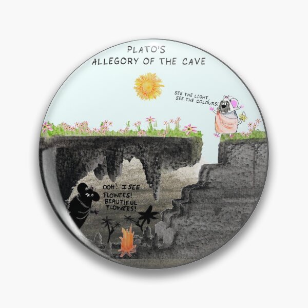 Item preview, PLATO'S ALLEGORY OF THE CAVE humorous philosophical cartoon designed and sold by letiziahoffmann.
