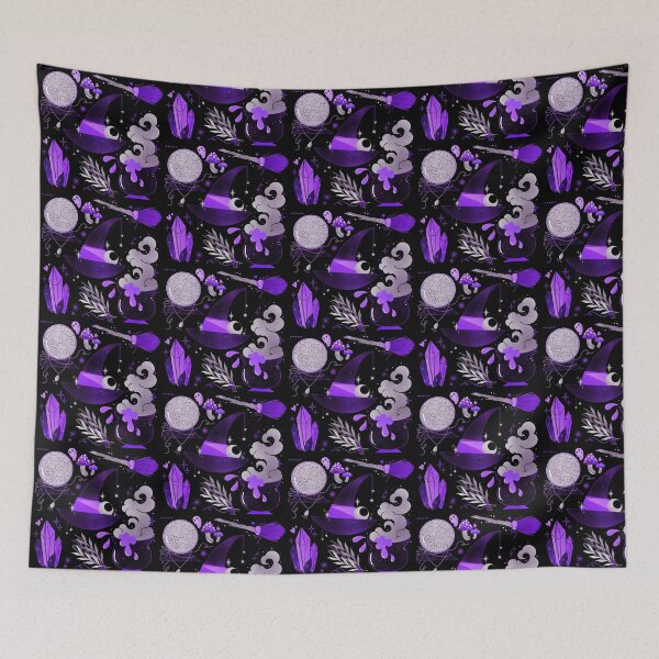 Item preview, Purple magical witchy pattern  designed and sold by Texdoodles.