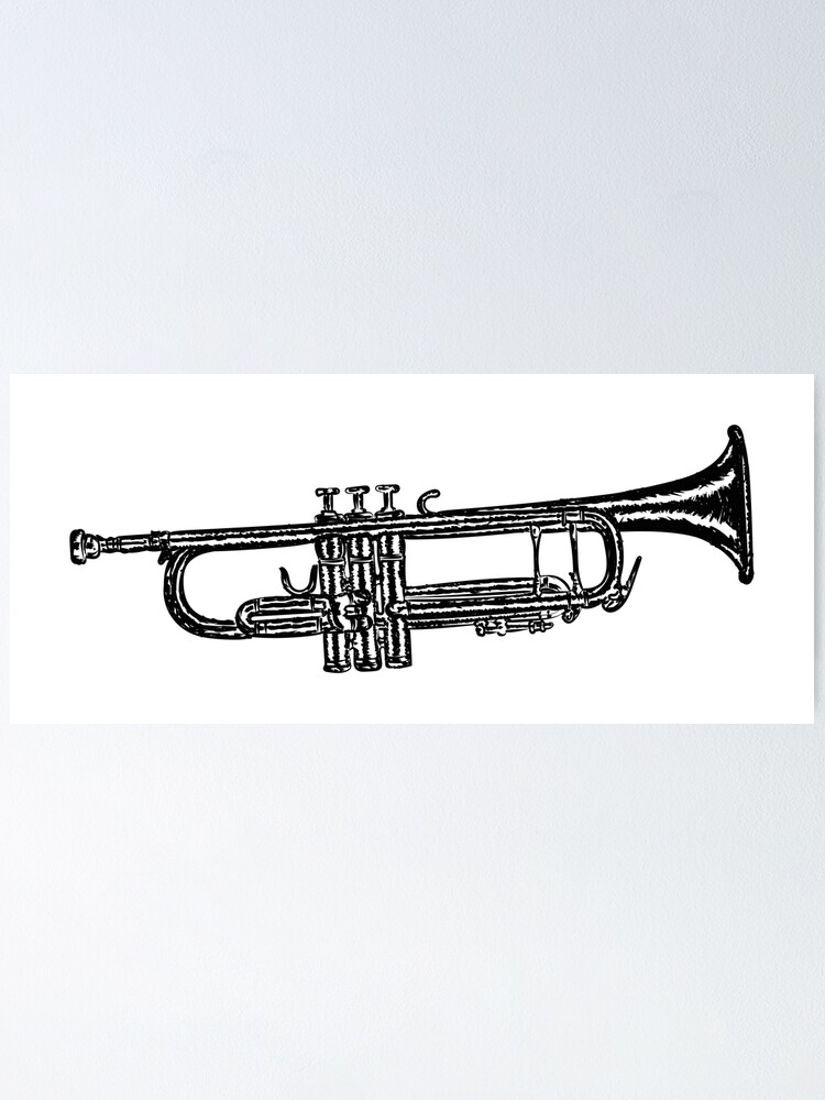 Happy jazz trumpet sketch