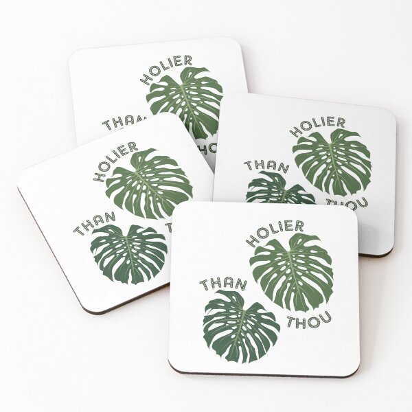 Item preview, Holier Than Thou Monstera Large Form Slogan designed and sold by TASORA.