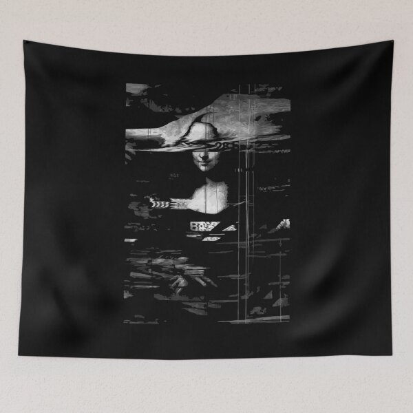 Item preview, Mona Lisa By Leonardo Da Vinci Glitched Funny Vaporwave designed and sold by maizreo.