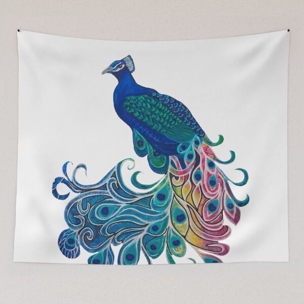 Artikelvorschau, Vintage schöner blauer Pfau entworfen und verkauft von Tracey Bartlett.