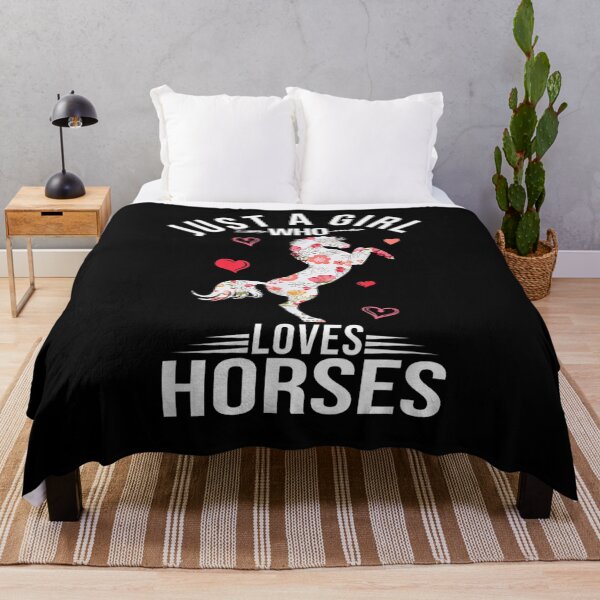 Item preview, Just A Girl Who Loves Horses Funny Flower Horse Lover Women designed and sold by maizreo.