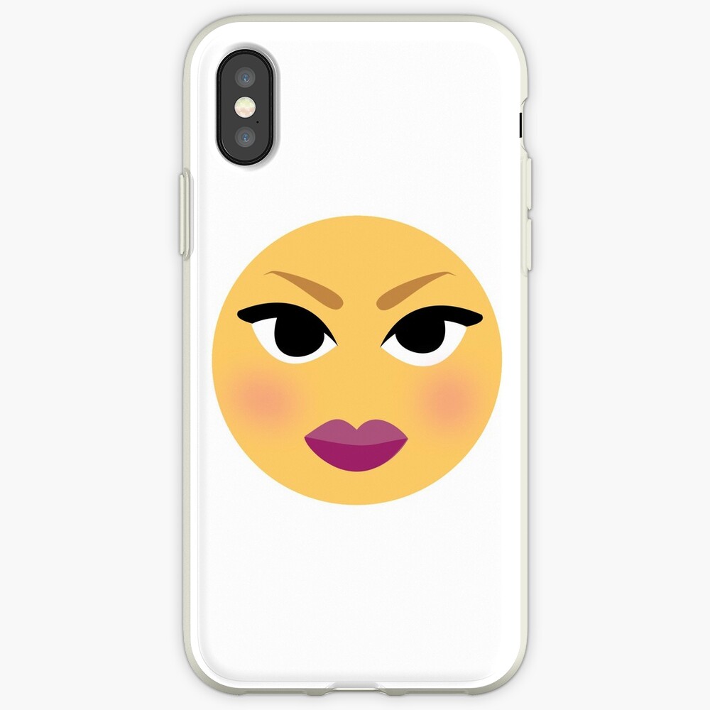 "Resting B*tch Face Emoji" IPhone Case & Cover By MEGHWEALE | Redbubble