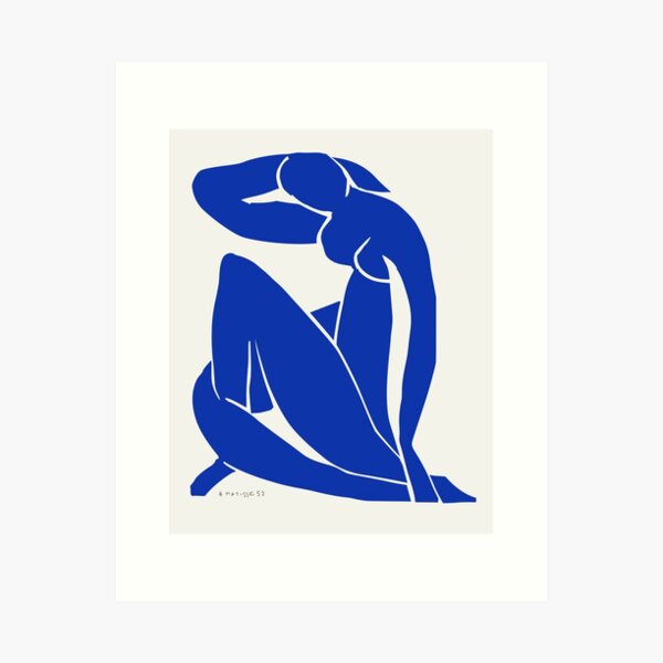 Henri Matisse Nu Bleu (Blue Nude) Reworked Wall Art Prints, Matisse Exhibition Posters, Art Prints, Men, Women, Gift Art Print