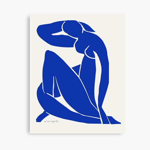 Henri Matisse Nu Bleu (Blue Nude) Reworked Wall Art Prints, Matisse Exhibition Posters, Art Prints, Men, Women, Gift Canvas Print