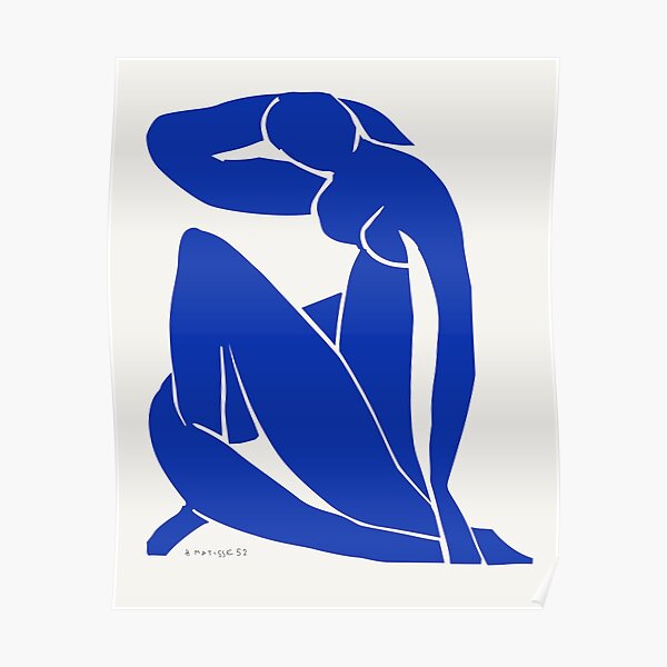 Henri Matisse Nu Bleu (Blue Nude) Reworked Wall Art Prints, Matisse Exhibition Posters, Art Prints, Men, Women, Gift Poster