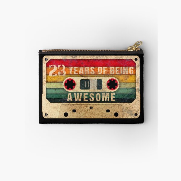 Item preview, 23 Years Of Being Awesome, 80s Retro Video Cassette Mixtape, 23rd Birthday Gift designed and sold by GoldenGerrari.