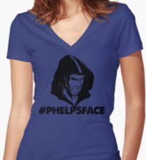 Phelps Gesicht Shirt mit V-Ausschnitt