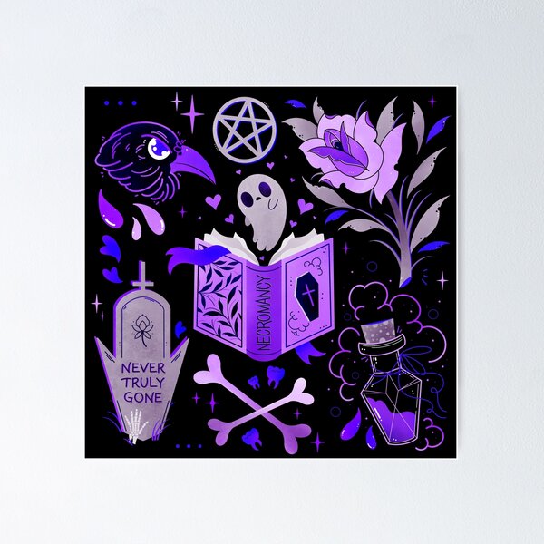 Item preview, Necromancy purple and blue  designed and sold by Texdoodles.